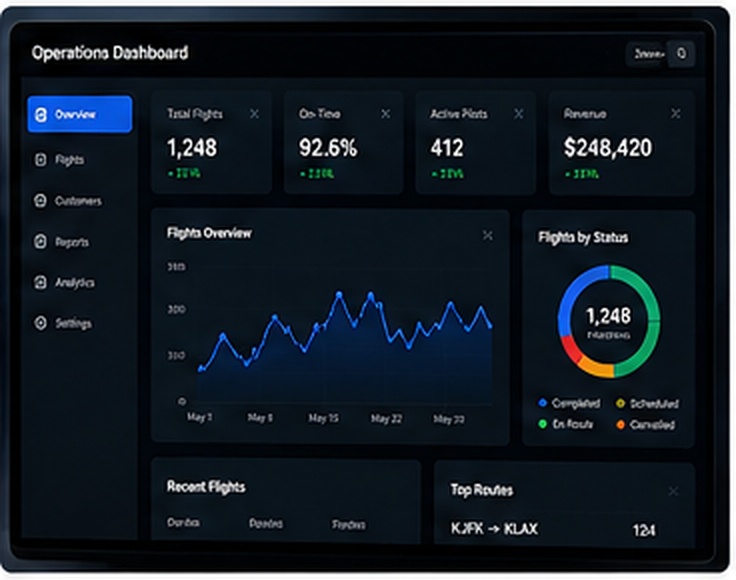 Business operations dashboard demo preview