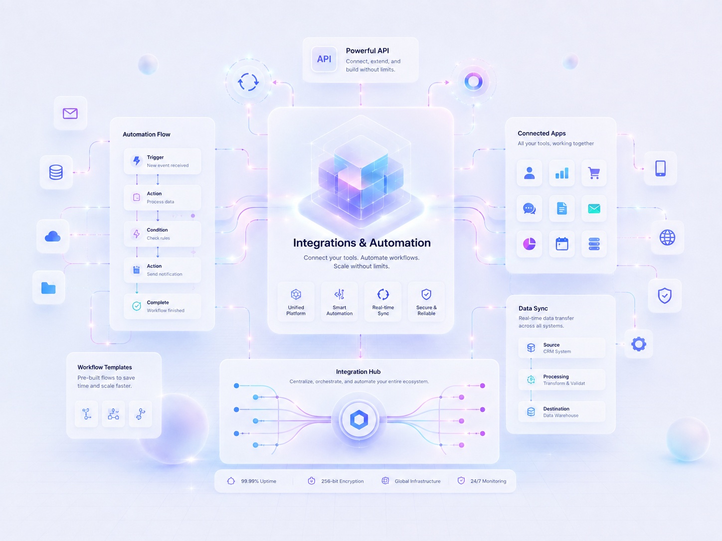 API and payment integration connections between web systems